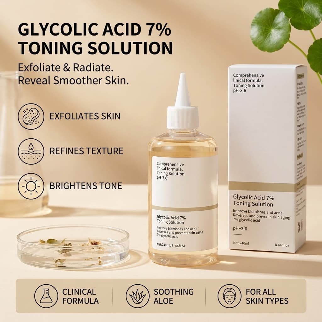 Cross-border 7% Glycolic Acid Toner Glycolic acid toner essence moisturizing and hydrating factory direct sales