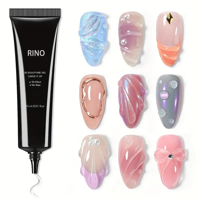 Cross-Border Hot Selling 3D Shaping Sticky Diamond Glue No-Wash Manicure Powder Styling Phototherapy Extension Reinforced Water Wave Manicure Gel