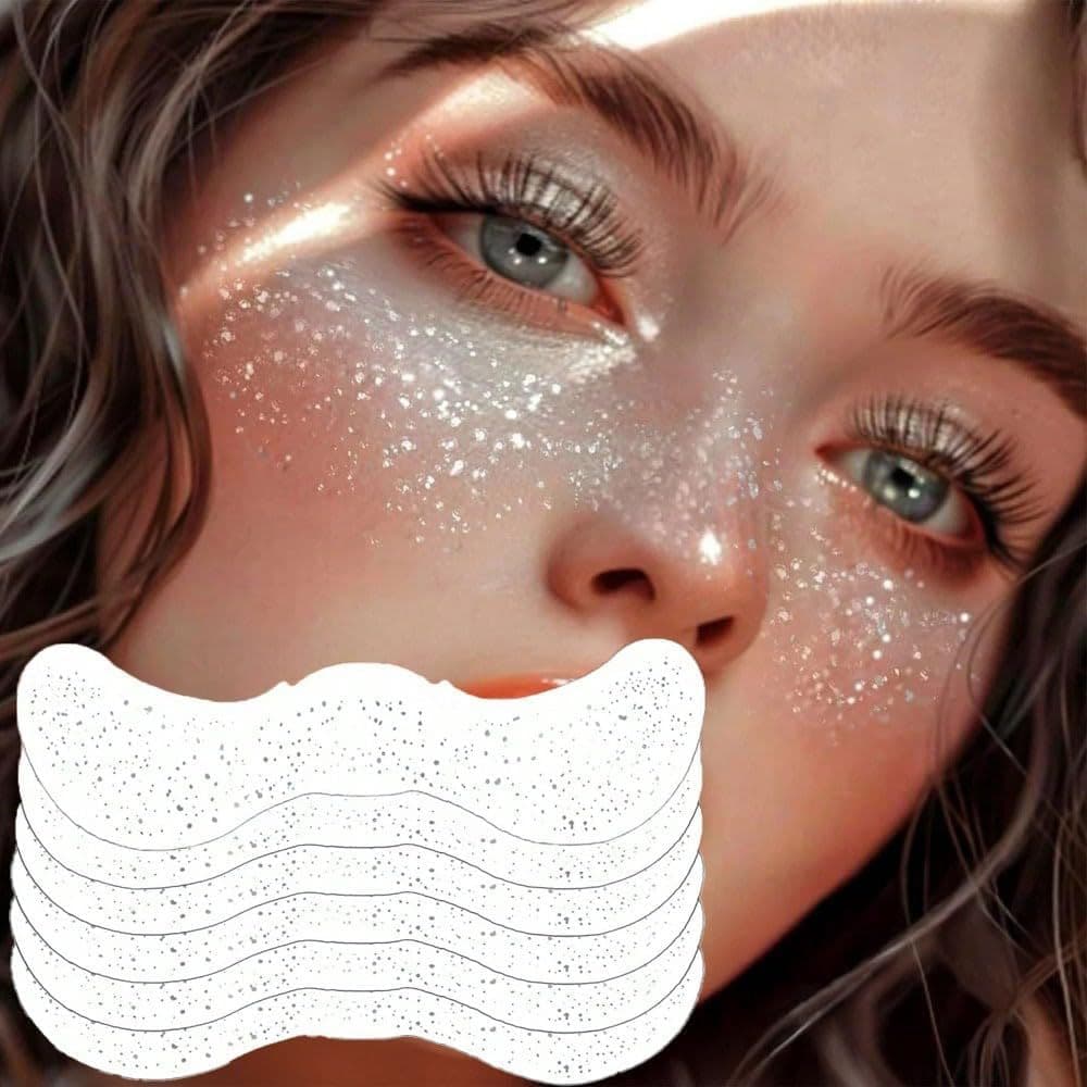 Hot-selling foil-stamped metallic face freckle tattoo stickers for European and American flash party makeup, disposable