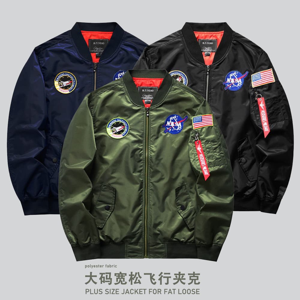 Manufacturer's supply European and American spring and autumn new baseball uniforms men's casual trendy thin flight jackets large size jackets