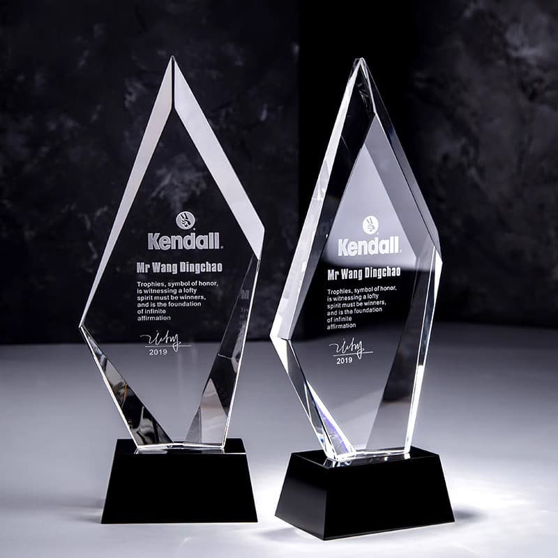 Crystal trophy new style diy creative engraving graduation company outstanding employee competition trophy medal production new style