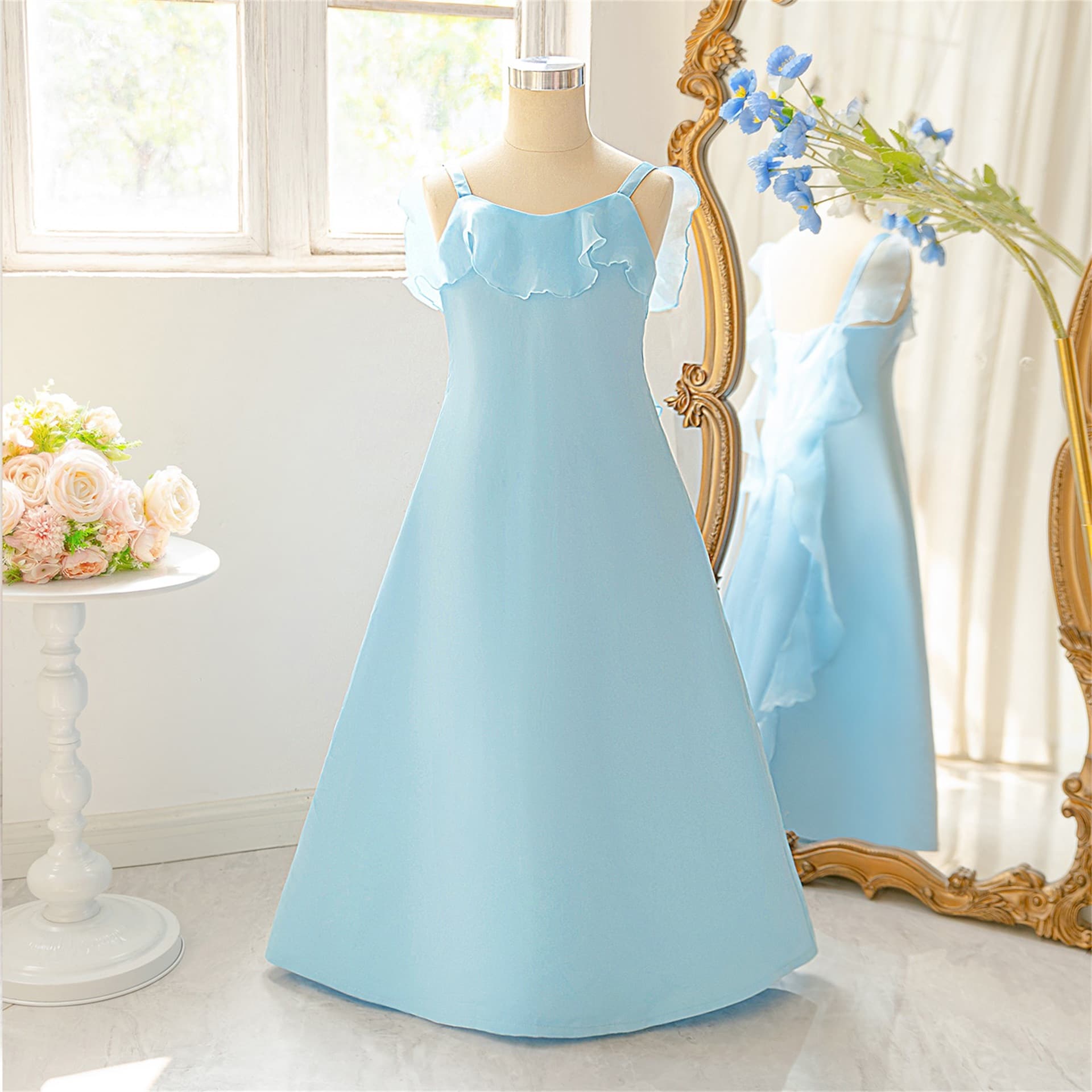 Wholesale Long Dresses for Kids, Princess Gowns, Flower Girl Dresses for Wedding