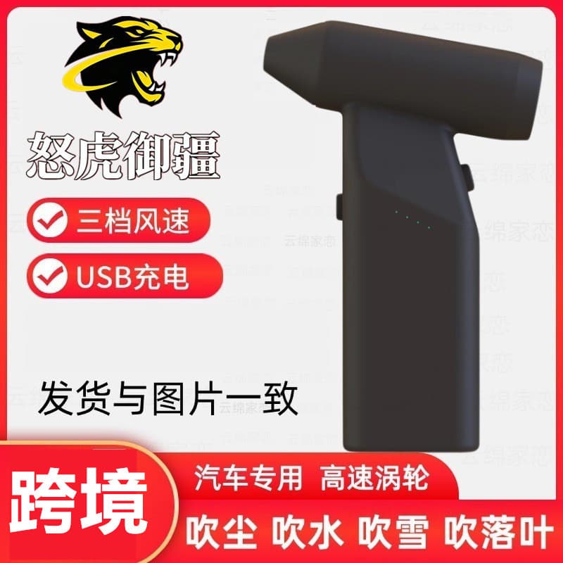 Portable air and dust blowing gun for charging vehicles, portable water and snow blowing truck, high power air pressure gun and hair dryer