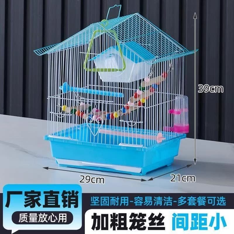Birdcage parrot small black phoenix tiger skin pearl bird special bird cage home large new luxury ecological villa