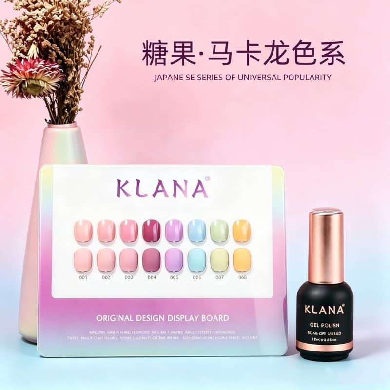 KLANA Nail Gel Polish Candy Macaron Color Series Dopamine Nail Gel Long-Lasting Non-Fading Solid Color Gel Set