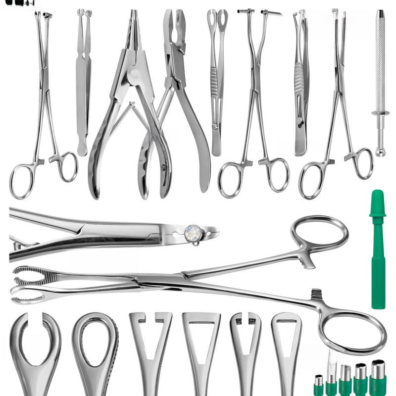 Cross-border professional piercing tool pliers, leather drill, tattoo navel piercing positioning, triangular opening pliers punching tool