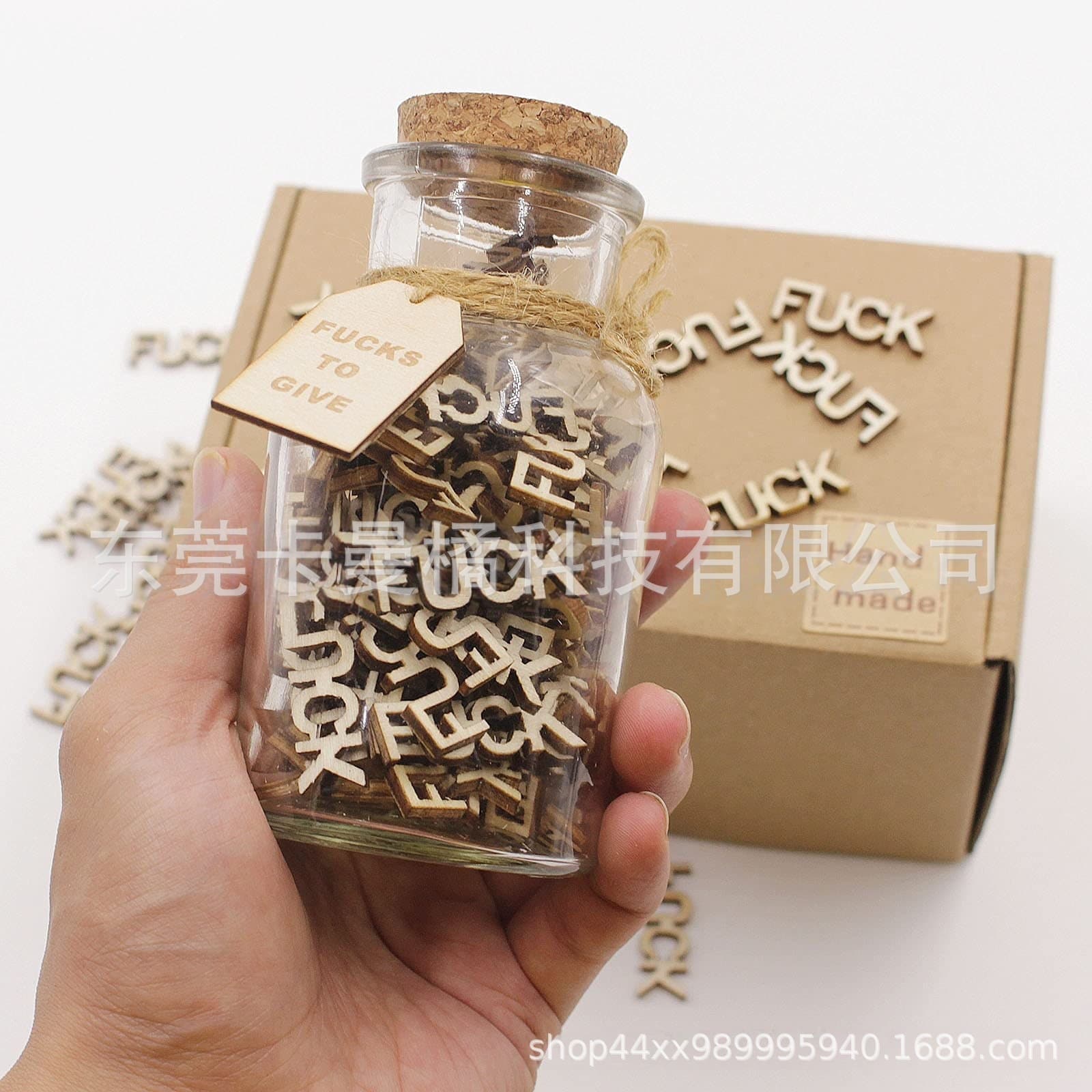 New Wooden Letter Desk Accessories Bad Mood Venting Prank Birthday Gag Gift