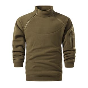 Cross-border 280g Polar Fleece Thickened Men's Hoodie Loose Contrast Color Outdoor Warm Tactical Pullover Sport Sweatshirt
