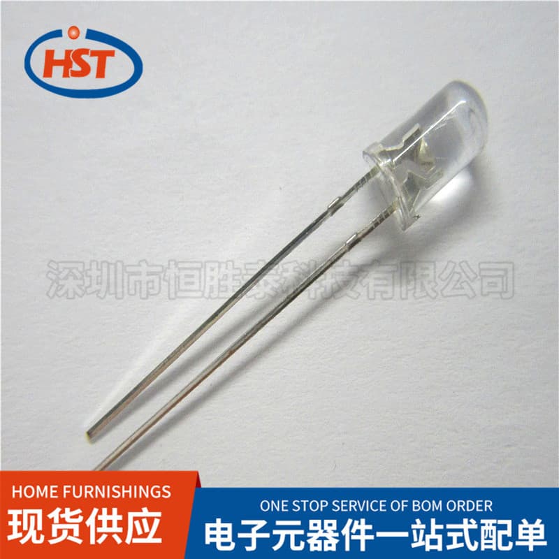 LED High Brightness 5MM White Diffused Red Light Emitting Diode Long Lead White Diffused Yellow / White Diffused Green