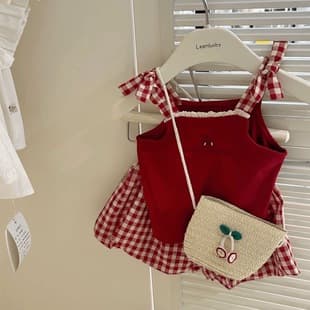 Girls' Camisole Set 2025 New Summer Korean Style Vest Bud Shorts Set Baby Girls Summer Two-Piece Set