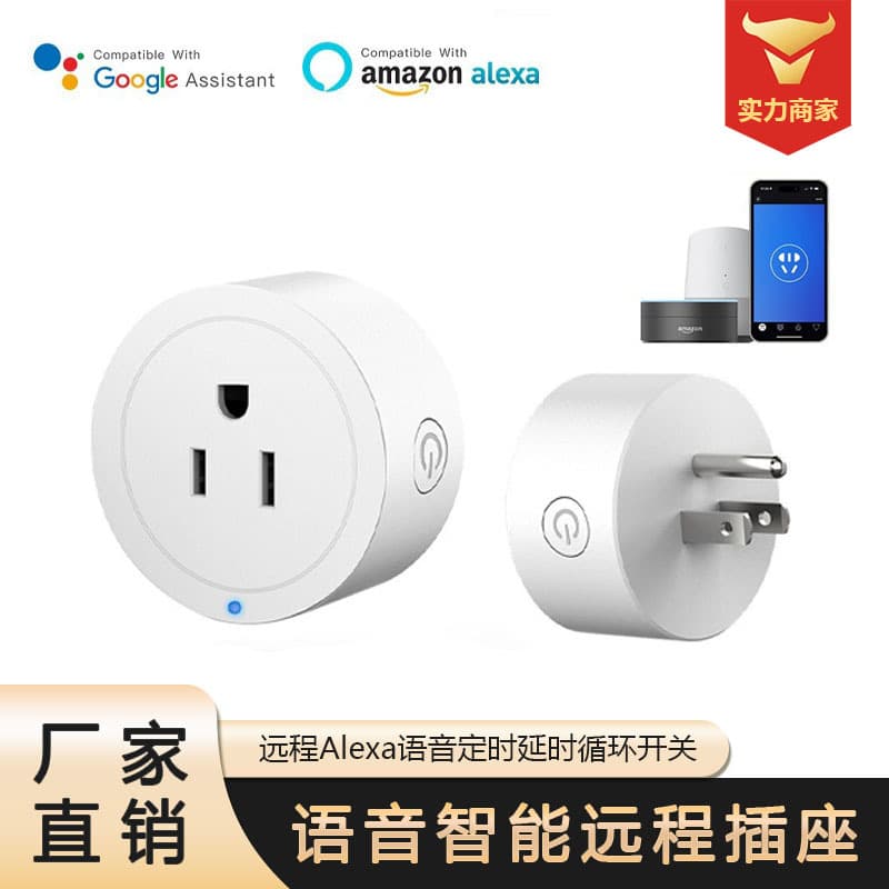 US Standard Smart Socket APP Remote Alexa Voice Timer Delay Cycle Switch 10A Smart Socket Remote