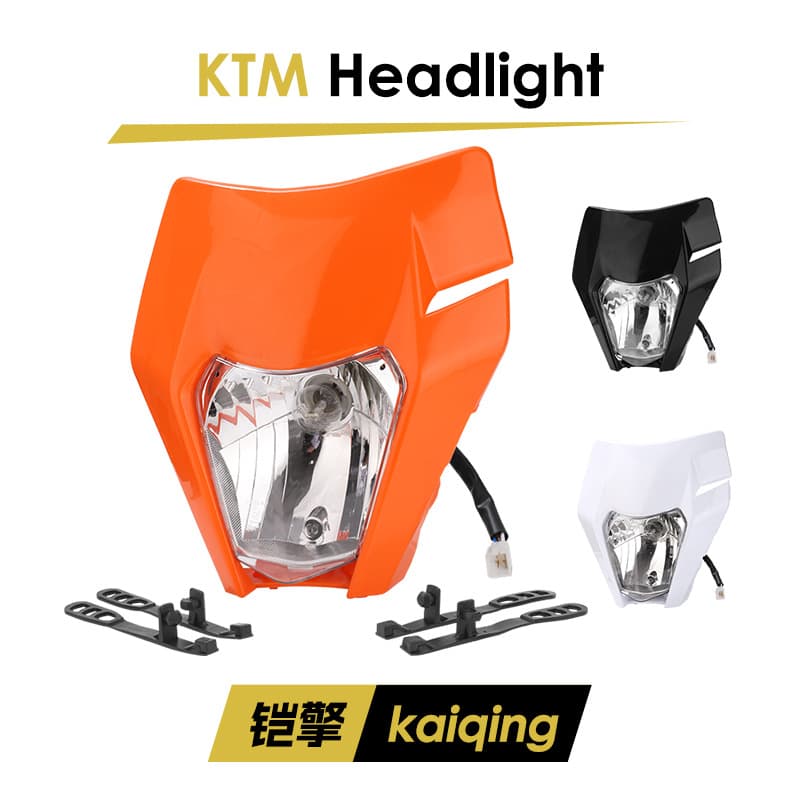 17 models of KTM Hengjian Kevis 250cc Ghost Face Light Off-Road Motorcycle Modification Accessories Headlight Assembly Universal