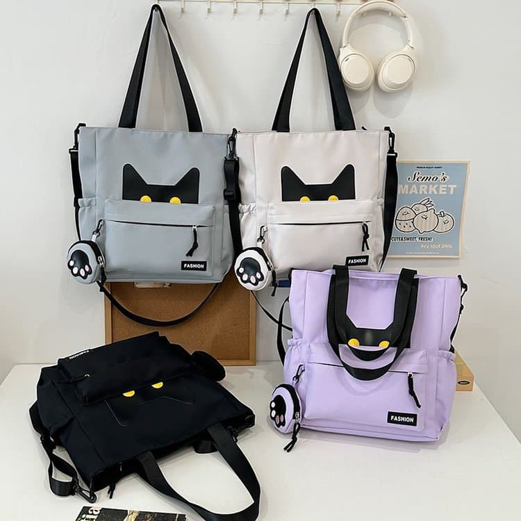 Schoolgirl Style Handbag Shoulder Bag for Middle and High School Students Class Bag Tutoring Bag Casual Crossbody Bag