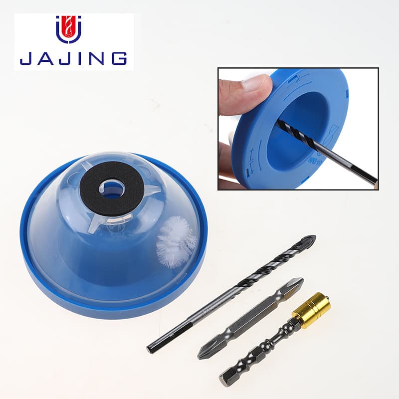 Rotary Hammer Impact Drill Dust Cover + Screwdriver Bits + Ceramic Drill Bit, Drill Hole Dust Collection Shield for Home Use