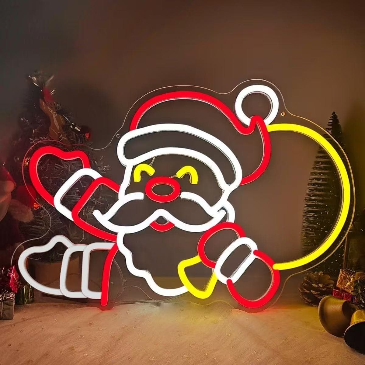 Cross-border Christmas Neon LED Neon Lights USB Santa Claus and Snowman Shaped Christmas Party Atmosphere Decorations