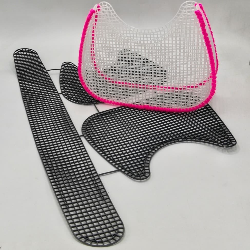 Heze Chengshuo Hand-Woven Crossbody Underarm Saddle Bag Plastic Mesh Yarn Cross Stitch Materials