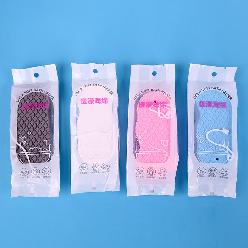 Baby bath sponge/towel, 3D textured sponge, soft and gentle on baby's skin, individually packaged.