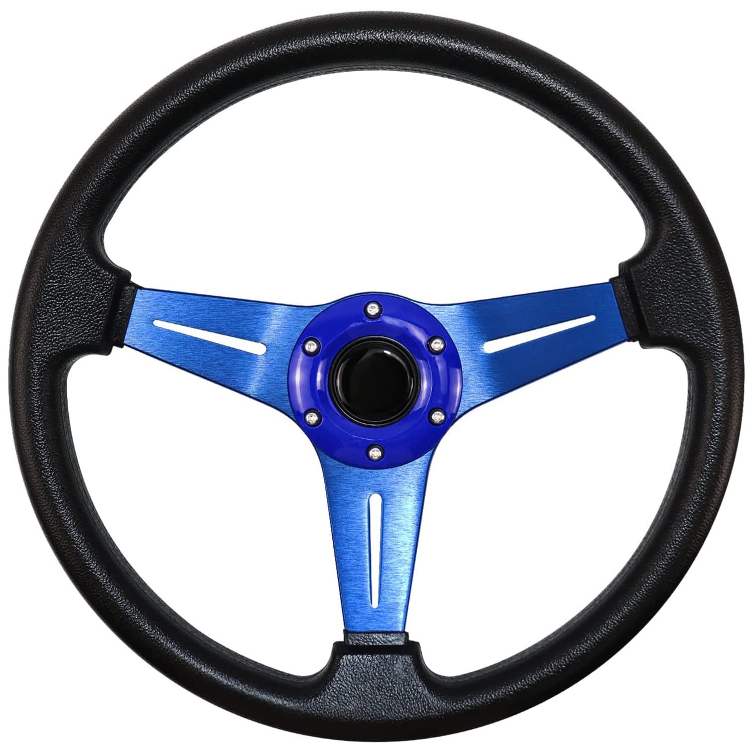 Cross-border hot-selling 14-inch PU leather steering wheel suitable for general vehicle modification and racing steering wheel