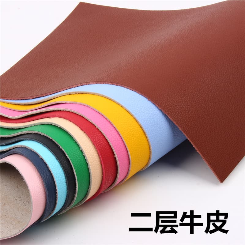 Cowhide leather genuine leather scraps handmade diy real leather fabric color bag second layer cowhide leather in stock
