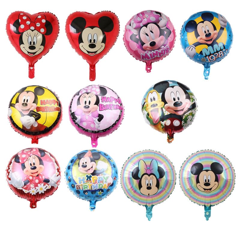 Mickey Mouse aluminum film balloonMicky Minnie balloonMickey Minnie aluminum film balloon birthday set