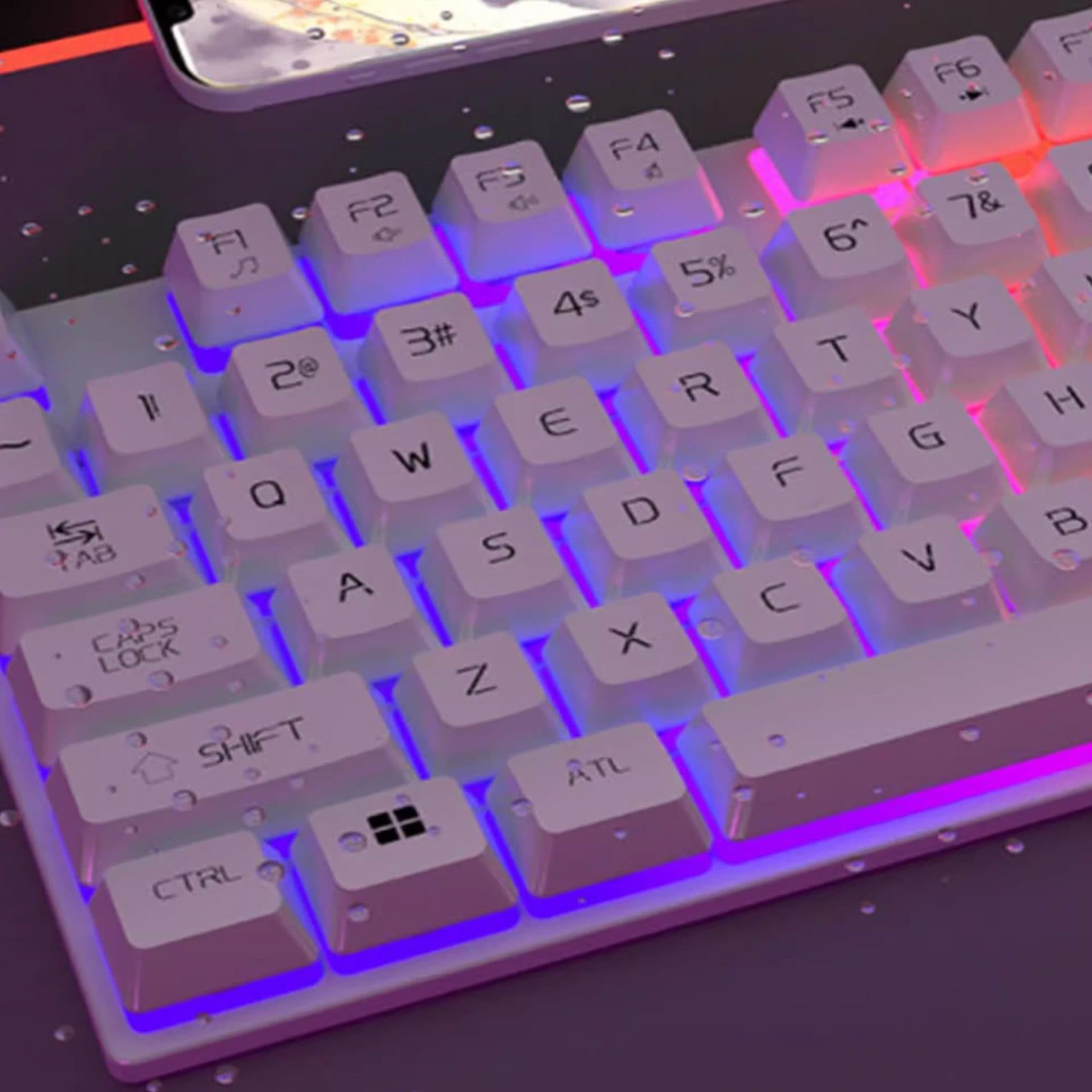 Keyboard Mechanical Keyboard Feel Mouse Set for Desktop and Laptop Universal Stylish USB Wired Gaming