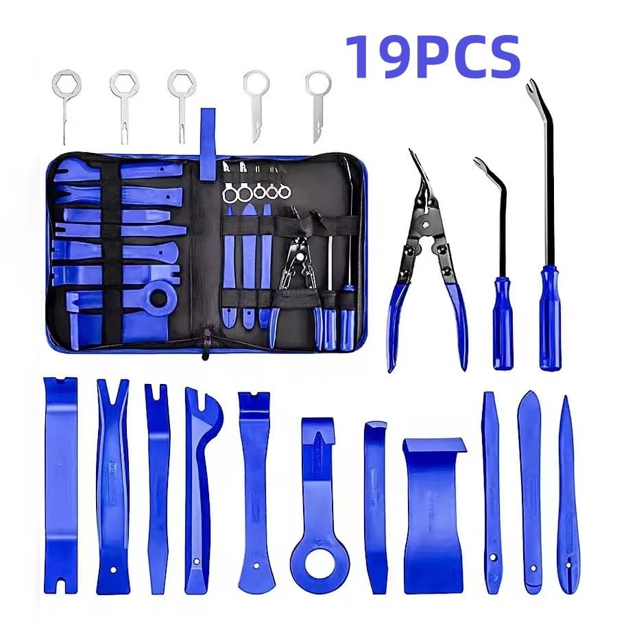 Car Clip Removal Tool 4-inch/6-inch/8-inch/5-inch Red/Blue Handle Pry Bar 4-Piece Set