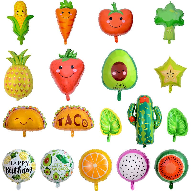 Summer Party Fruit Balloon INS Style Strawberry Balloon Watermelon Kids Holiday Theme Prop Birthday Decoration