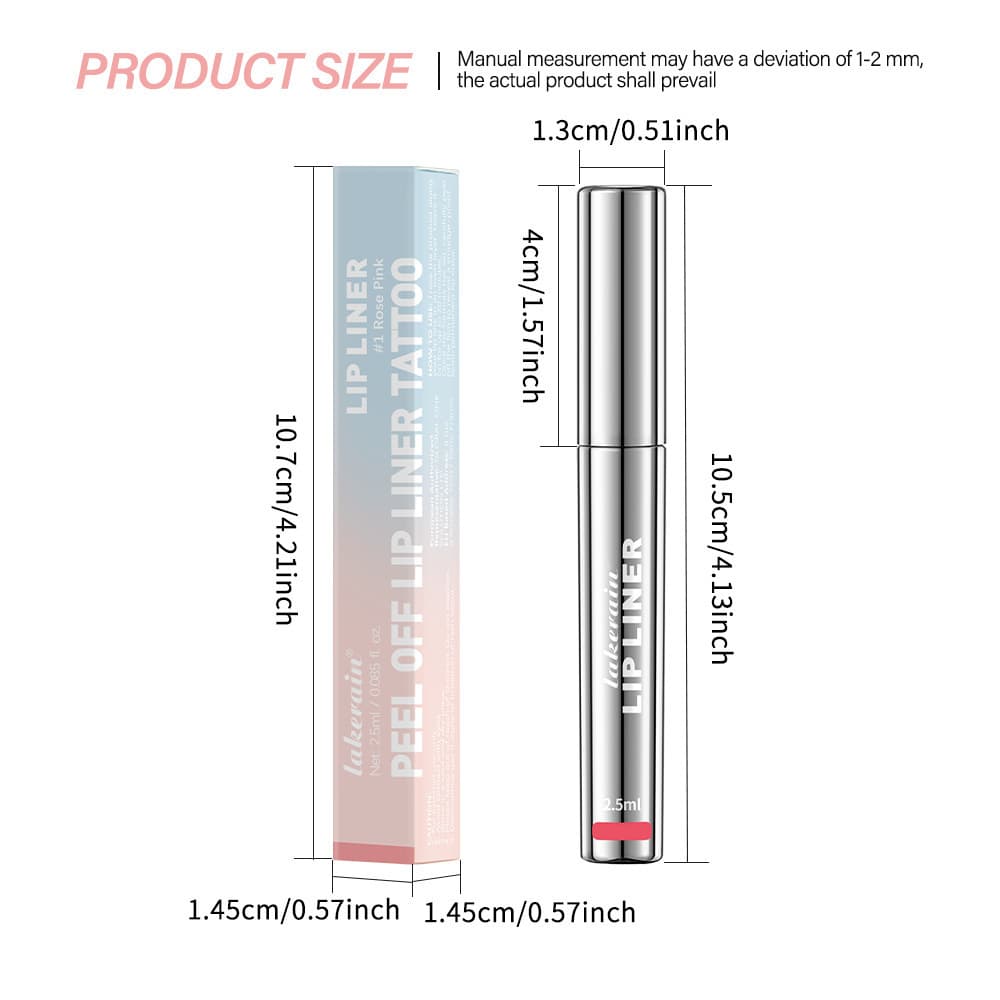 Lakerain Peel-off Lip Liner Matte Finish Long-lasting Non-fading Non-stick Cup Peel-off Lip Gloss Lip Liner Cross-border
