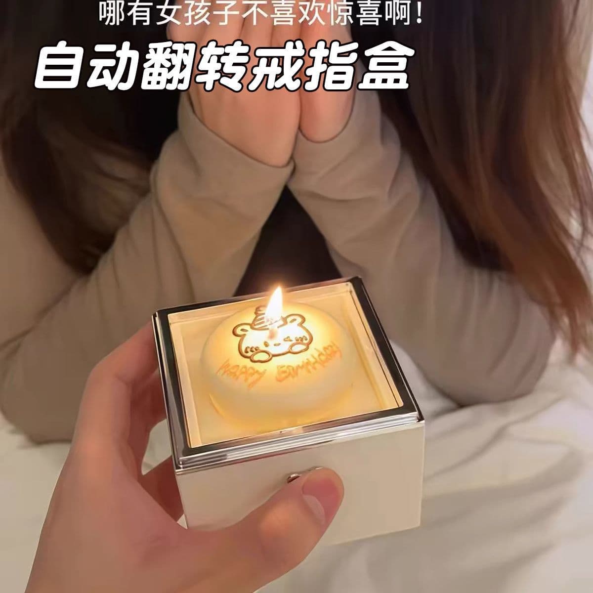 Valentine's Day 520 Confession Gift for Men to Girlfriend Wife Birthday Surprise Ceremony Ring Box Practical Couple