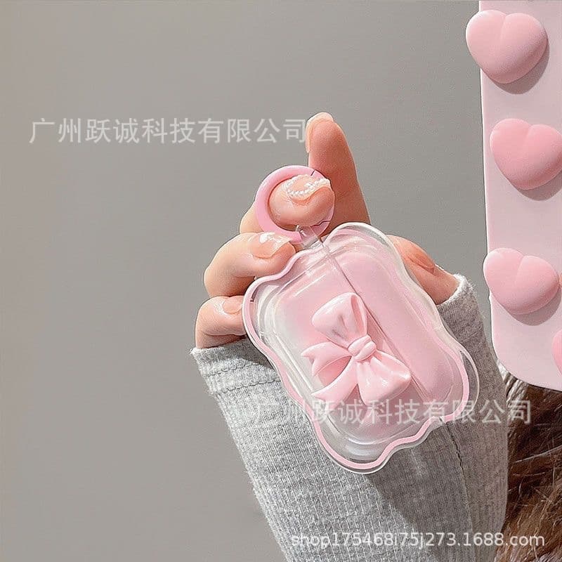Gradient Bow Case for Apple AirPods 4, Pink AirPods Pro 3 Case