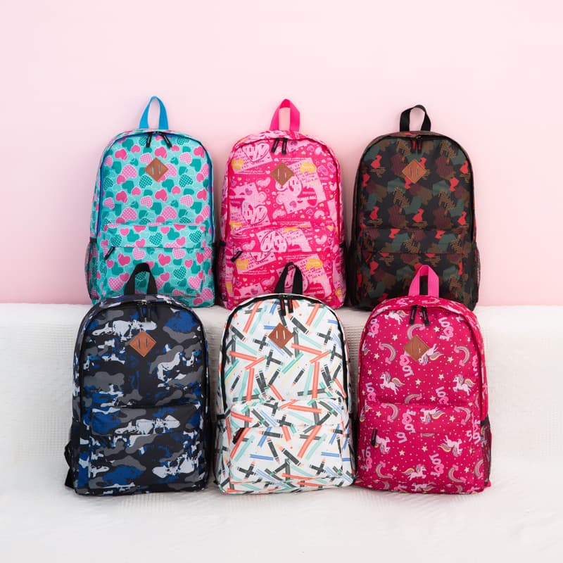 Korean Style Printed Backpack Kids School Bag Lightweight Elementary Middle School Boys Girls Grades 1-6 Customizable Printing