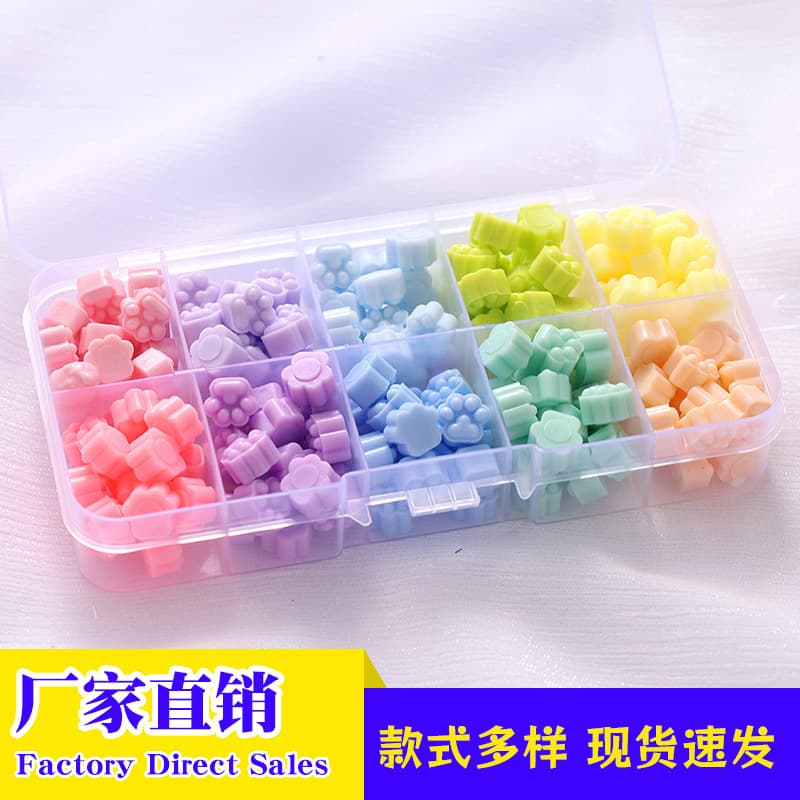 Kitten Claw Boxed Fire Paint Seal Wax Granules Translucent Jelly Color Ten-Gate Mixed Cat Claw Fire Paint Wax Granules