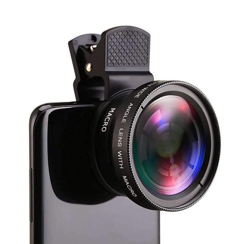 Authentic Factory 0.45X Wide Angle & Macro 2-in-1 Universal External Phone Lens for HD Photography