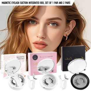 Amazon Bestselling Eyelash Kit with 3D Firm Stem, Thick Magnetic False Lashes, One-Piece Clip Set