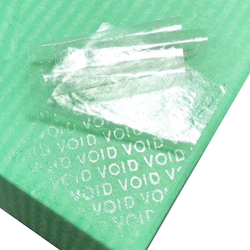 Transparent anti-counterfeiting label VOID anti-counterfeiting label Drop-out transfer sticker Waterproof PET self-adhesive sticker packaging box seal