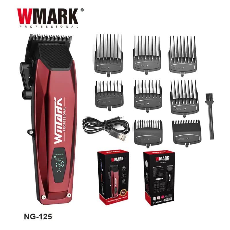 WMARK NG-125 Hair Clipper Electric Trimmer Hot Selling Barber Hair Clipper Rechargeable Hair Cutting Salon Cross-border