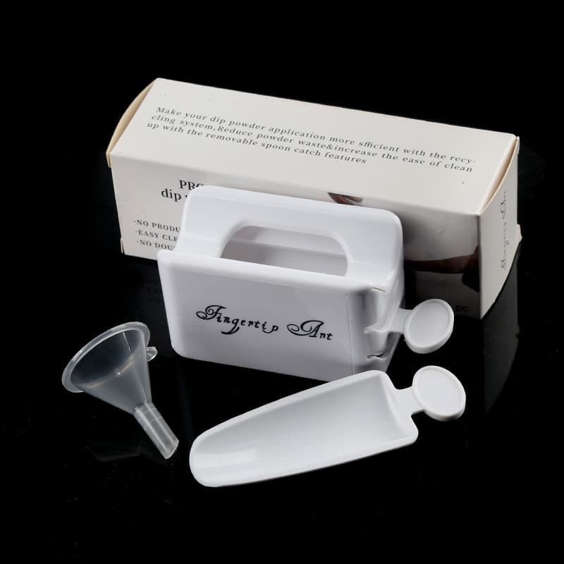 Nail Powder Recycling Box Double-Layer French Powder Box Portable Infused Powder Container Glitter Sequin Storage Tool