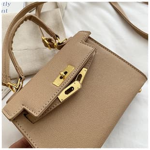 Korean Fashion Women's Bag Wholesale Export Simple Shoulder Crossbody Pendant Small Square Bag Textured Women's Handbag Trendy