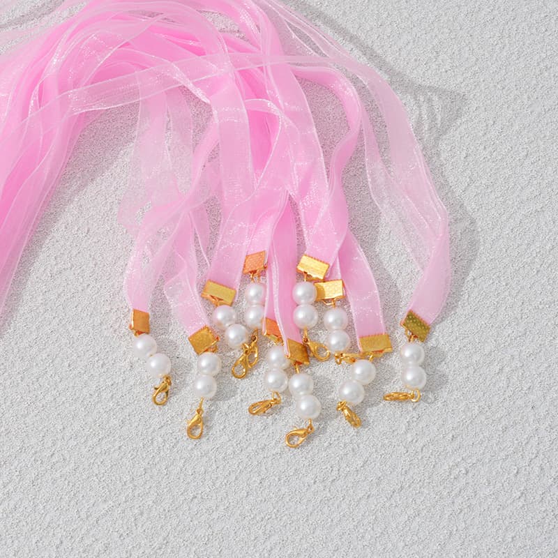 Children's Iridescent Gradient Tulle Lobster Claw Hairband Braiding Headband for Girls Hanfu Matching Creative Ancient Style Round Fan Ribbon