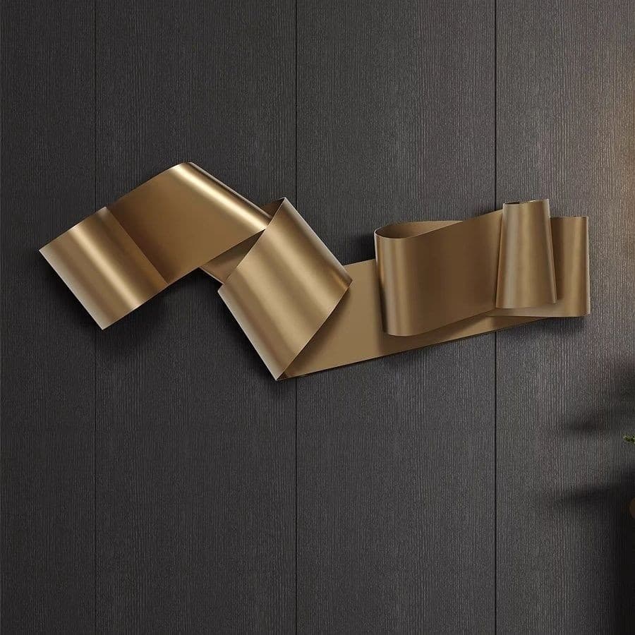 Modern Minimalist Light Luxury Style Three-Dimensional Iron Wall Art Wall Decorations Hanging Ornaments Model Home Soft Furnishings Wall Art Pieces