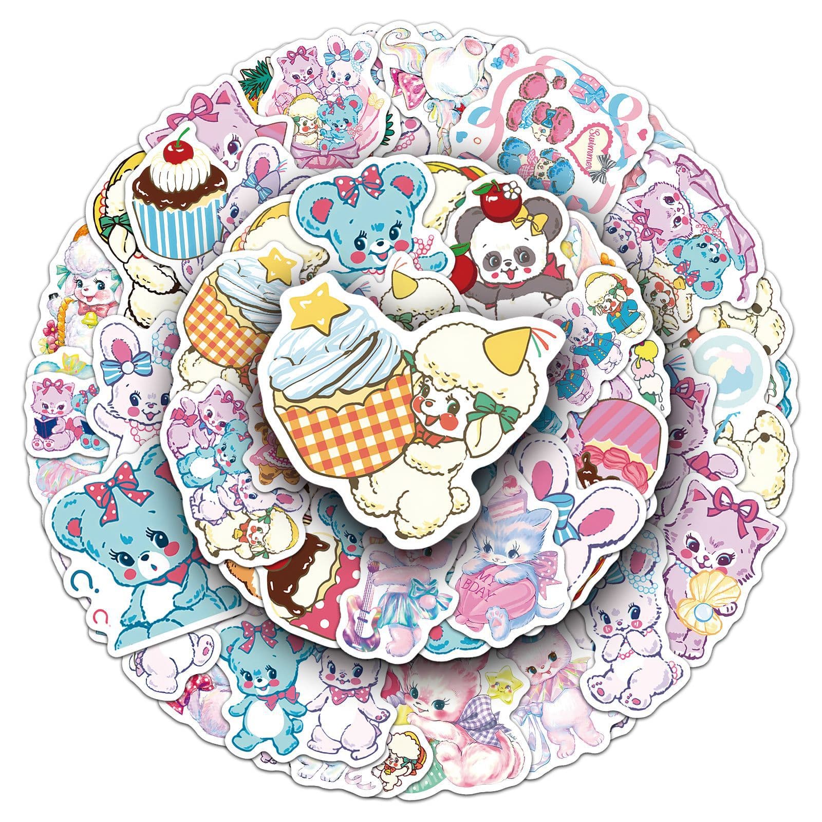 50 swimmer stickers cartoon cute Japanese fashion soft cute animal graffiti phone case notebook stickers