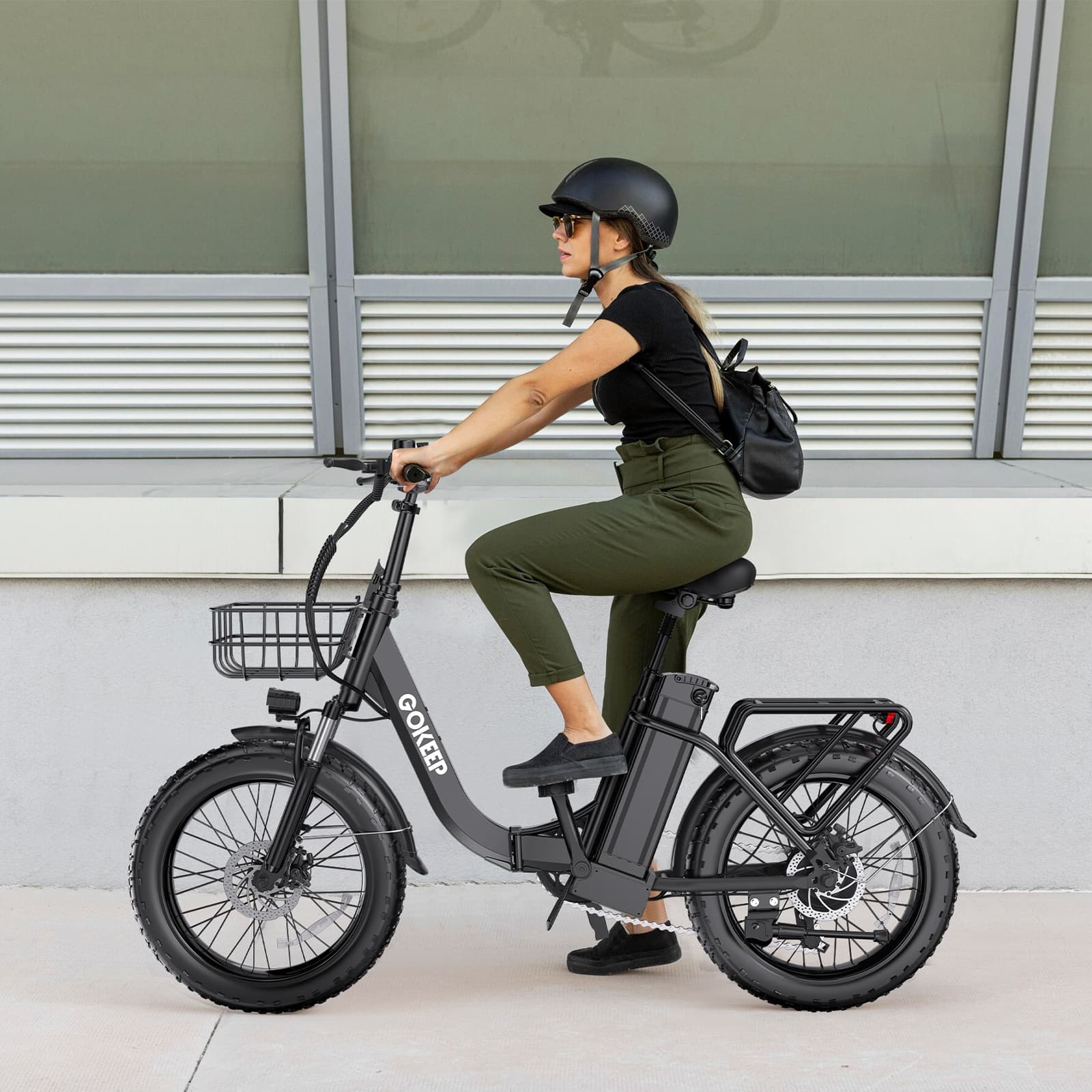 Cross-border Trade Model 20-inch Fat Tire Electric Bicycle, Supports Custom ODM, Fashionable Women's Electric Bike with Pedal Assist