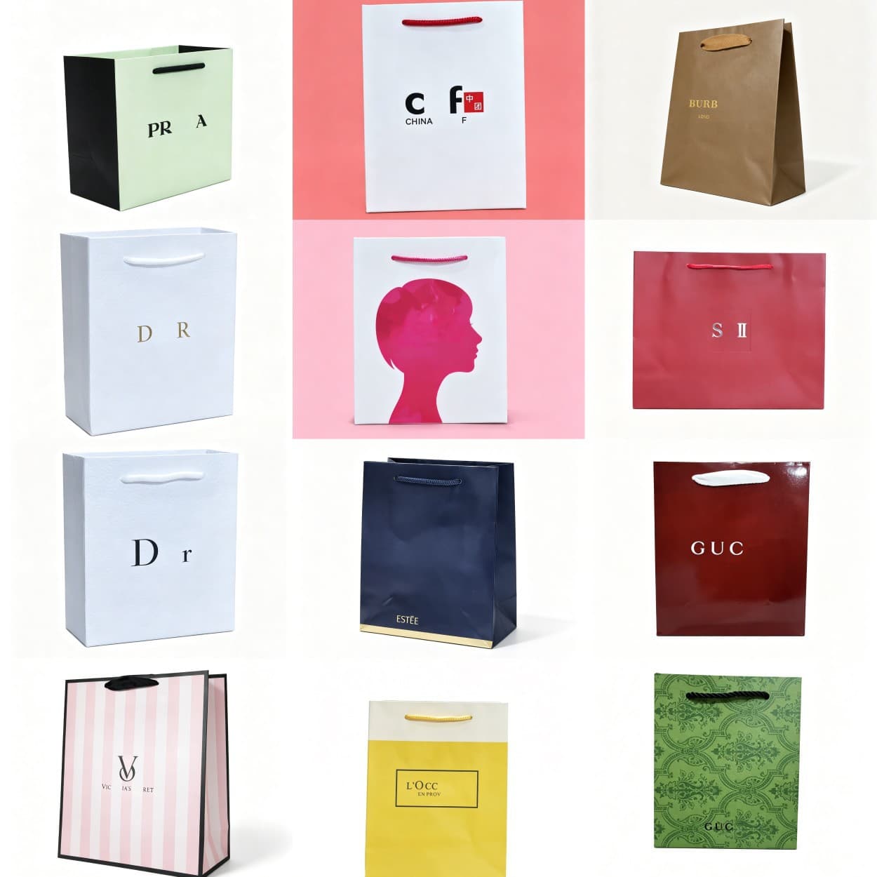 International Brand Perfume Lipstick Handheld Shopping Paper Bag D Brand Gift Bag Packaging Bag Wholesale in Stock