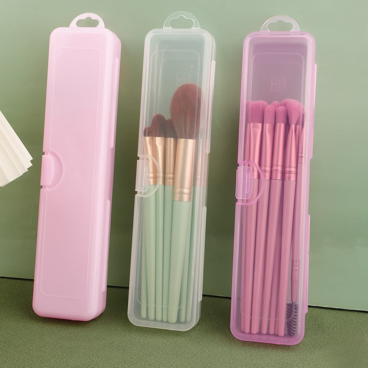 Eyeshadow Makeup Brush Clear Storage Box Portable Eyebrow Tattooing Box Secure Buckle Design Dropshipping