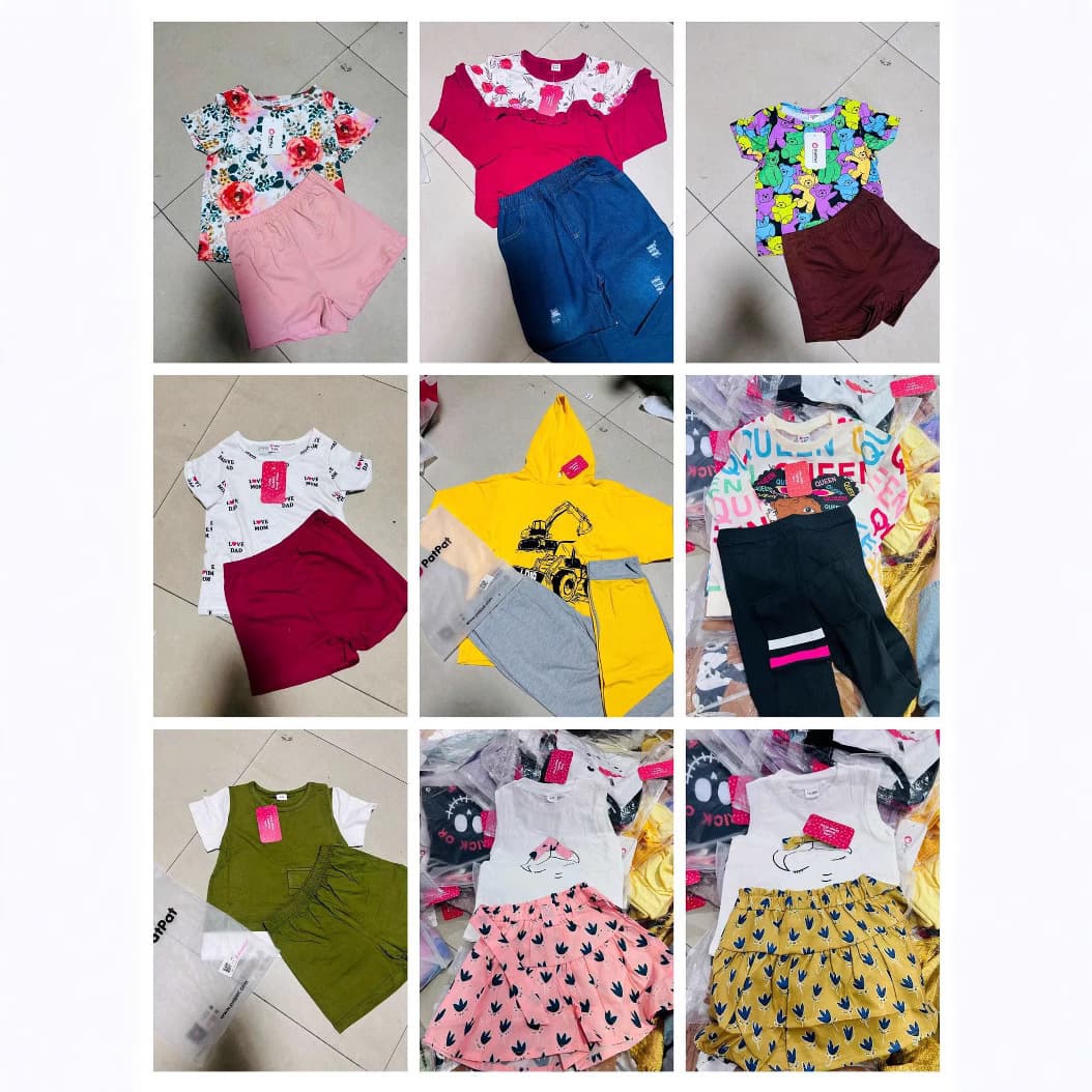 Patpat Kids Mixed Style Two-Piece Set Export Brand Patpat Set - Cheap Bulk Children's Clothing