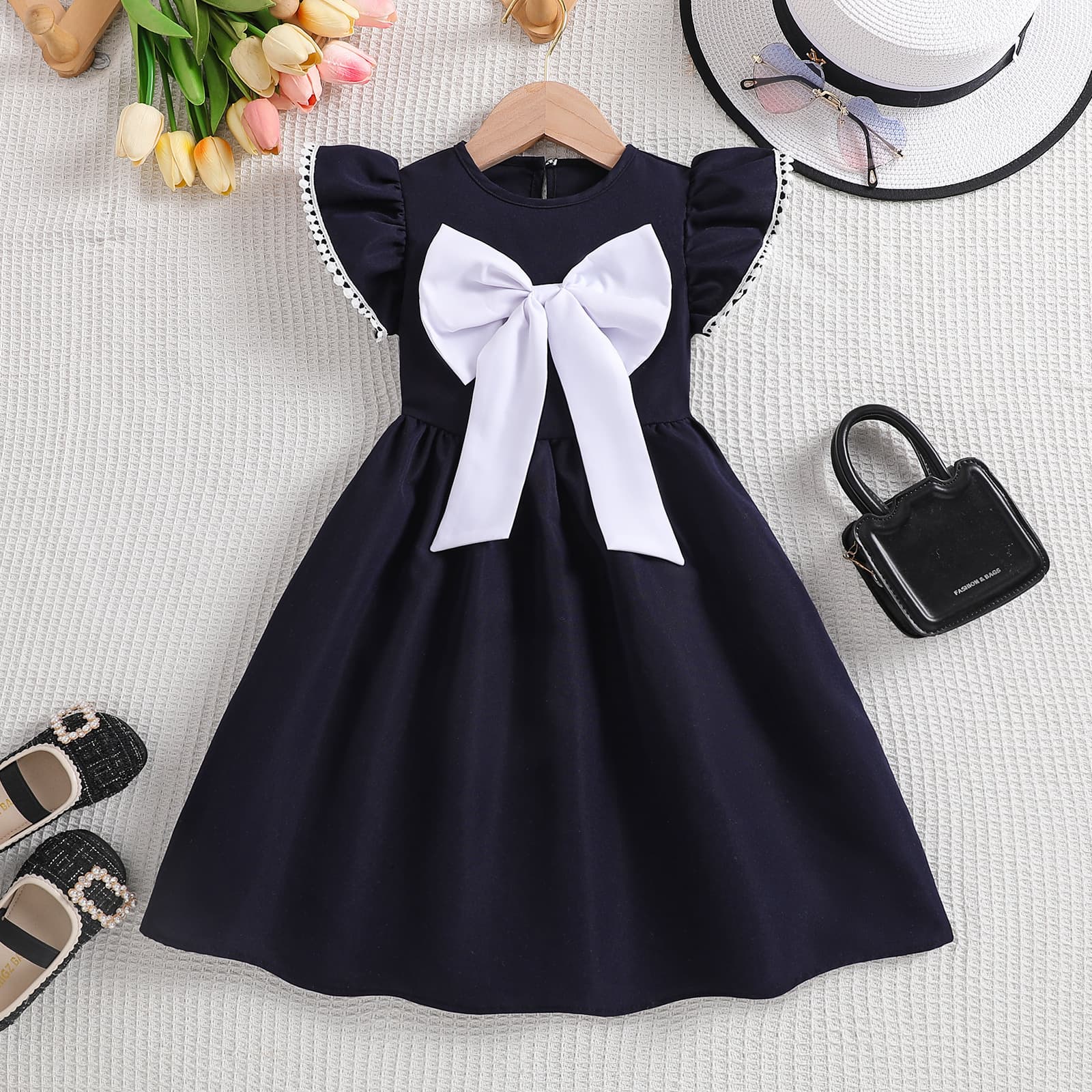 Girls Summer Dresses Little Girls Dresses 2026 New Children's Clothes Korean Lady Style Skirts Little Girls Dresses