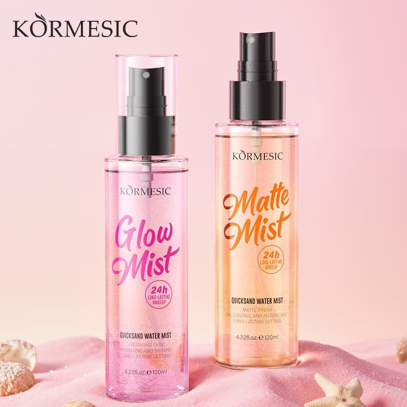 KORMESIC matte water gloss quicksand makeup setting spray series Set up spray full English cross-border wholesale