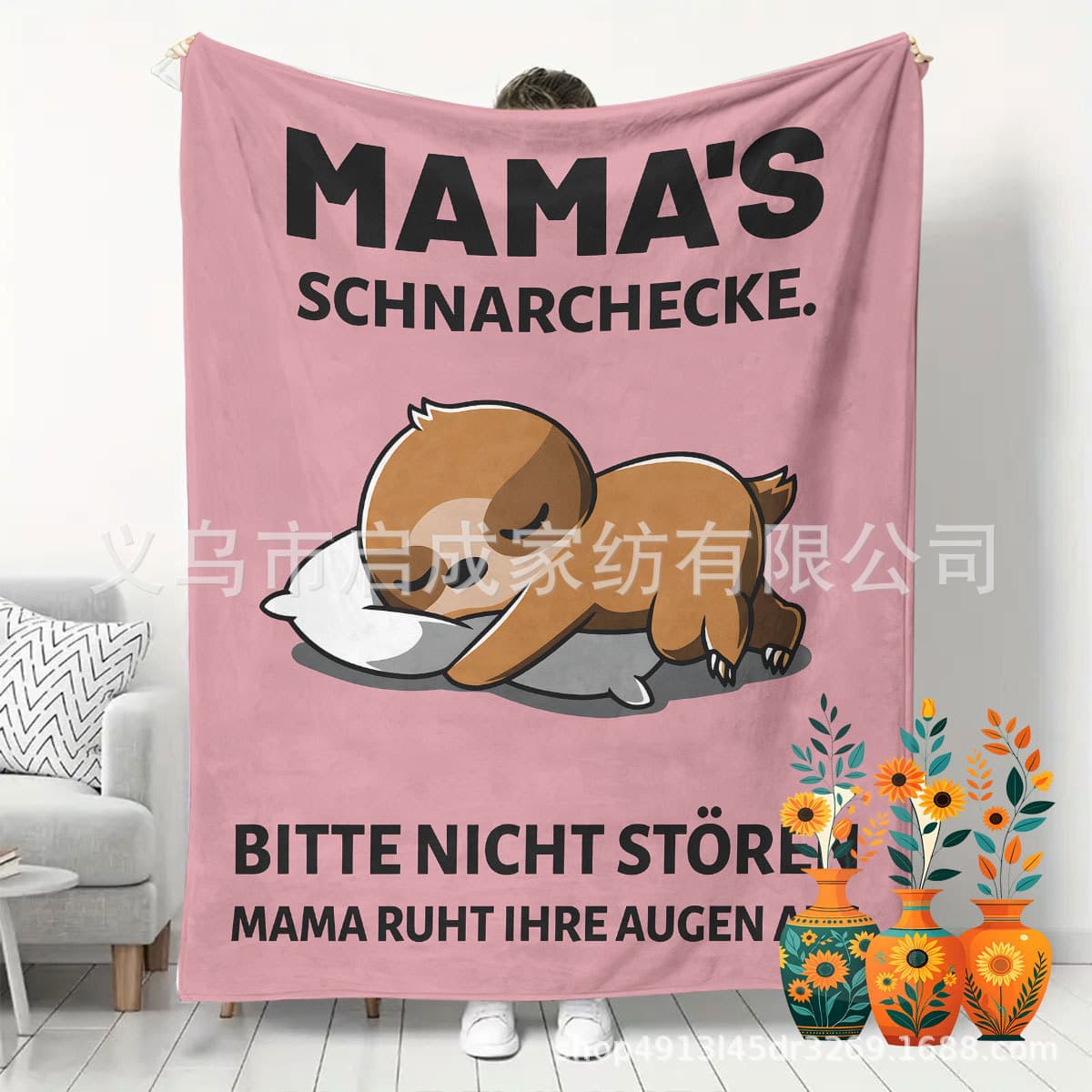 Gifts for Mom, Cute Sloth Blanket for Mom's Birthday Christmas Valentine's Day Mother's Day Gift