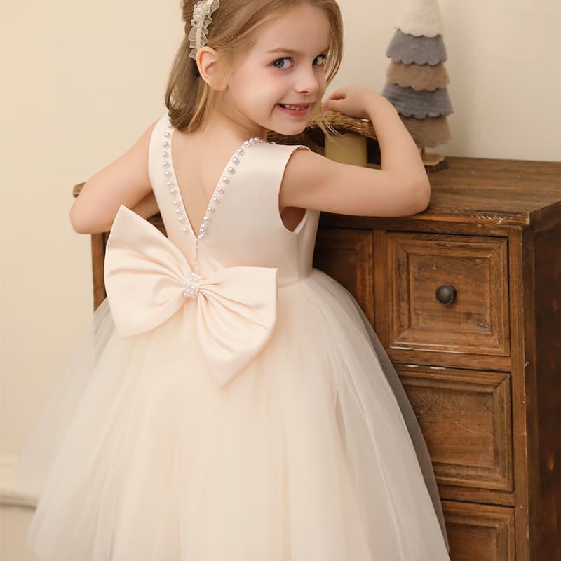 Summer Girls' Dress, Wedding Gown, Party Birthday Princess Dress, Sleeveless Tulle Tutu Skirt