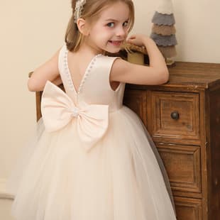 Summer Children's Dress for Girls, Wedding Gown, Party Birthday Princess Dress, Sleeveless Tulle Tutu Skirt